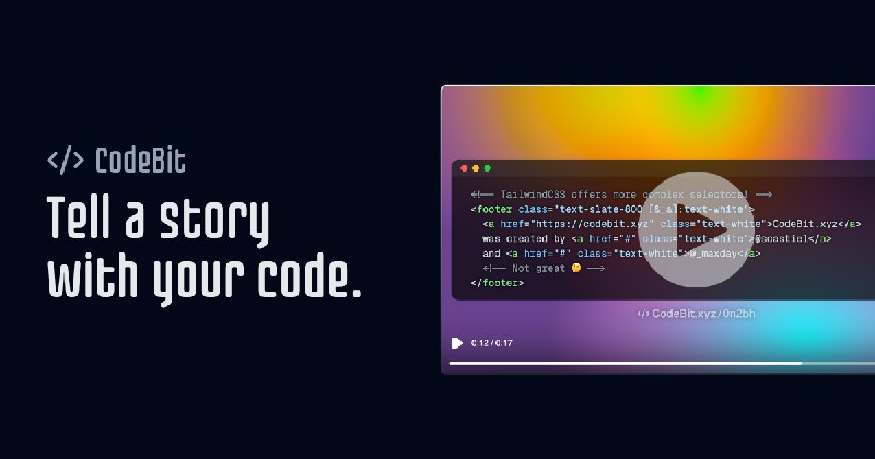 Tell a story with your code – CodeBit