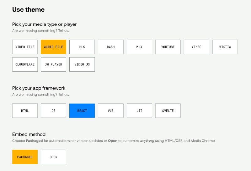 找了一晚上精简版 React Audio Player ，最后发现一个宝藏播放器主题项目 Player Style专注于为各种播放器提供统一的主题，不绑定框架和播放器