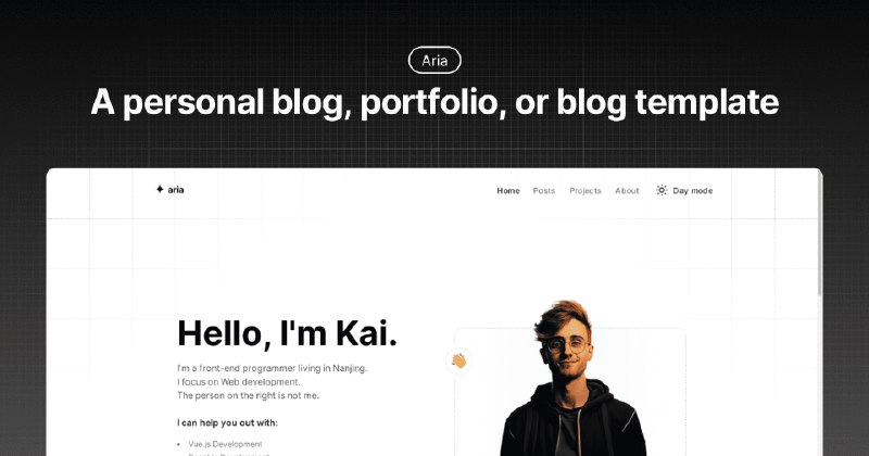 GitHub - ccbikai/astro-aria: A personal blog, portfolio, or blog template