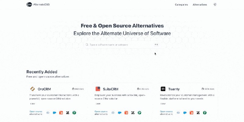 Free & Open Source Alternatives - AlternateOSS