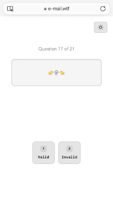 Email 地址是无法通过正则匹配的，除非你可以通过这个测试！