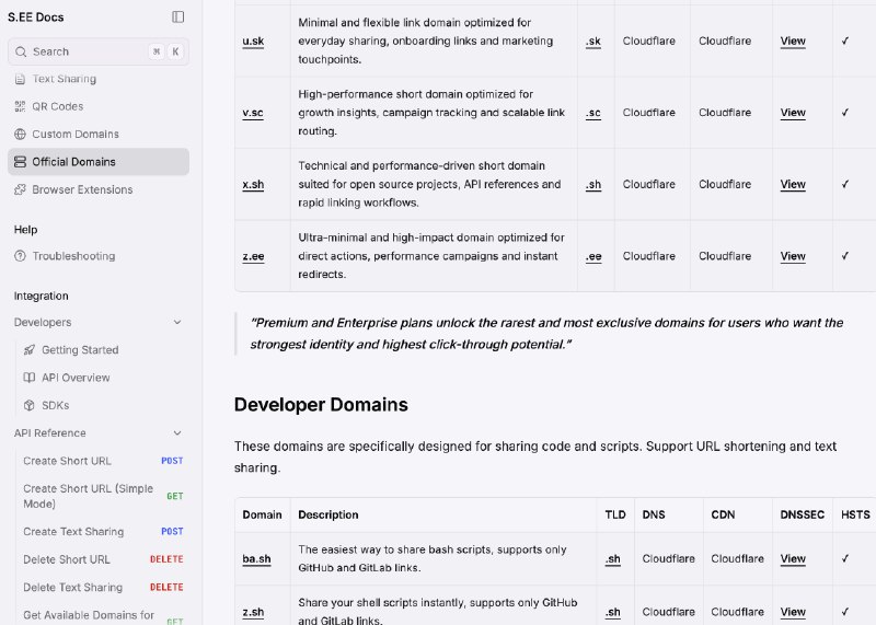 S. EE 这个短链接服务太豪了，拿这么多单字符域名来做短链接