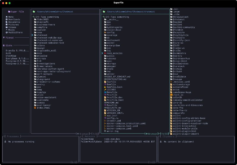 Terminal App 内能干什么？查看系统状态: btop管理 Git: lazygit管理文件: superfile/yazi管理 Docker: lazydocker管理数据库: harlequin TerminalApps 收集了不少强大的 Terminal App， 有兴趣的可以看下🔗 