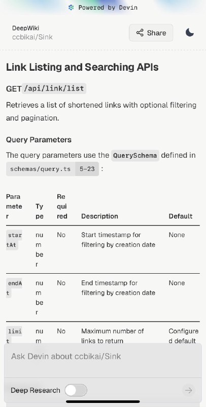今日最佳 AI 产品是 DeepWiki， 除了可以画架构图、时序图外，还能直接生成接口文档
